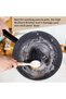 Kitchen Dish & Cast Iron Brush with Scraper, Skillet Scrub Cleaner with Handle - 3