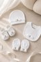 Baby Girl 10 Piece Lace and Stone Detailed Hospital Discharge Set 100% Cotton Newborn Mevlüt Set - 3