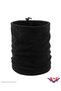 Men's Black Winter Thermal Fleece Cut Half Finger Gloves Fleece Beanie Fleece Drawstring Neck Gaiter Set of 3 - 2