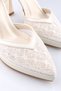 Women's Platform Heeled Bridal Shoes Stylish Bridal Wedding Lace-Up Wedding Shoes 12 cm Heel Height New Season - 4