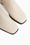 Margot Beige Blunt Toe Heeled Women's Boots - 5