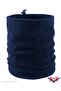 Men's Navy Blue Winter Thermal Fleece Gloves - Fleece String Hat and Beanie Neck Collar 3-Piece Winter Set - 2