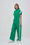 Sleeveless Stripe Detailed Zippered Jumpsuit - 2
