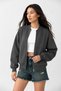 Kadın Basic Oversize Fermuarlı Günlük Bomber Ceket
