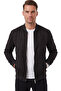 Men's Black Slim Fit Stretch Fabric Zippered Suede Jacket – Transitional Slim Premium Coat 2504334 - 3
