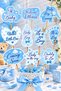 10-Piece Boy Gender Reveal Party Accessory Blue Baby Boy Gender Reveal Party Baby Shower Speech Balloon Cupcake Cake Toothpick Set Gender Reveal Party Speech Balloon 10-Pack - Decorative Party Ornament