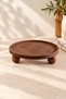 Wooden Dark Color Marble Footed Riser/Server/Organizer