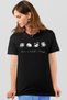 Panda Tumble Black Short Sleeve Women's T-shirt