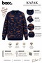 Women's Navy Blue Crew Neck Patterned Knitwear Sweater - 3