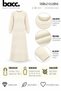 Women's Stone Long Sleeve Maxi Length Knitwear Dress - 2