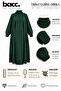 Women's Khaki High-Neck Long-Sleeved Knitwear Dress and Long Cardigan Hijab Bottom-Top Knitwear Set - 3