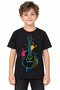 Graphic Design Colorful Guitar Printed Kids T-Shirt - 4