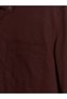 Lcwaikiki Classic Claret Red Regular Fit Men's Gabardine Shirt - 5
