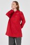 Appliqué Detailed Cotton Tunic Red