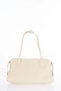 Faux Leather Shoulder Bag Cream - 3