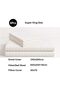 6 pcs Striped Duvet Cover Set Super king Size 240x260 Bedding Set – 1 Fitted Sheet, 1 Quilt Cover, 4 Pillowcases, White - 2