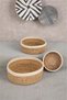 3 Size White Striped Wicker Basket Organizer - Bathroom - 6