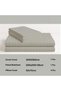 6 pcs Striped Duvet Cover Set Super king Size 240x260 Bedding Set – 1 Fitted Sheet, 1 Quilt Cover, 4 Pillowcases, Gray - 5