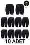 Pack of 10 Black Plus Size 100% Cotton Women's Long Underpants with Elasticated Legs - Mom's Underpants - Custom Made Sleep Band with Gift