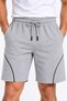 Men's Black Smoked Gray Navy Blue Color Front Pleated Shorts with Front Pockets and Back Pockets with Zippers - 2
