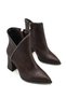 Women's Brown Pointed Toe 9 cm Heeled Boots - 3