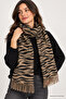 Zebra Scarf Women's Winter Tassel Scarf |   Soft Textured Thick Shawl - Soft Boucle Scarf 50X200 - 3