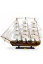 1 Piece Wooden Sailing Ship Model – Decorative Nautical Accessory, Sailboat Model, Maritime Decor, Desktop Ornament 60 X 80 X 6 cm - 2