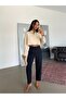 Classic Straight Cut Trousers - Navy Blue - 5