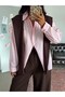 Striped Shirt with Shoulder Accessories - Pink - 4