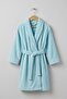 100% Cotton Girls Bathrobe Towel 3-4 9-10 Years Turquoise - 2