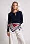 Basic Seasonal Knitwear Cardigan 4410 Lki̇0067 Dark Blue - 3