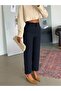 Classic Straight Cut Trousers - Navy Blue - 4