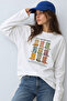 Eazy Unisex Oversize Long Sleeve T-Shirt 100% Cotton Ecru Western Dept. Cowboy Boots Printed Boxy Fit T-Shirt - 3