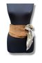 Marisol Scarf Detailed Tan Nubuck Belt |   Asymmetrical Women's Corset Belt - Standard Size - 2