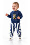 Capybara Printed Sweatshirt, Striped Oversize Pants with Pocket Detail, Printed Socks and Beret, 4-Piece Baby Boy Set - 5
