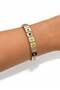 Colorful Zircon Stone Square Gold Elastic Bracelet - 2
