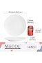 طقم أطباق عشاء سيراميك من مي كول، 6 قطع، أطباق بطلاء تفاعلي مقاس 23 سم - 3