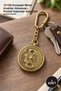 1 Piece Brass Pocket Calendar Keychain – 10 cm Compact Metal Key Accessory, Pocket Calendar Keychain