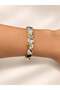 Crystal-Looking Zircon Stone Gold Elastic Bracelet - 2