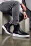 Orthopedic Stitched Cold-Proof Vegan Leather Laceless Elastic Daily Boots - 2
