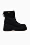 Woman's suede platform heeled boot 26k 26k434 black