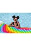 Foldable Rainbow Patterned Inflatable Sea Mat - Swimming Mat - Inflatable Sea Bed - Inflatable Water Bed with Cushion - Pool Bed - Inflatable Mattress - Inflatable Resting Mat - Inflatable Water Mat 216X80 Cm. - 8