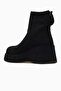 Woman's suede platform heeled boot 26k 26k434 black - 3