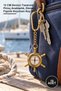 10 Pieces Brass Rudder Keychain – 12 cm Sailor-Designed Brass Keychain with Rudder Figure, Keychain Key Ring