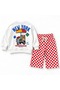 Boys' 3-Ply Cotton Back Printed Sweat Suit with Checked Sweatpants and Top, Ages 2-8 - 7