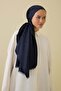 Carnation Monogram Dark Blue Silk Shawl 68X200 - 3