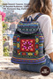 10 Pieces Backpack – Kilim Patterned Design, Daily and Travel Use, 37X35 Cm, Backpack Bag, Ethnic Pattern
