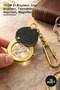 10pcs brass magnifying glass keychain - 12cm handheld magnifier, pocket magnifier, portable keychain, magnifier