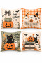 Cozy Pumpkin Halloween 4-Piece Throw Pillow Cover Set – 43X43 cm Double-Sided, with Hidden Zipper - 3