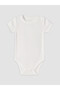 Two Mt Shop Quality Lcw Baby White Plain Baby Boy Snap Fastener Bodysuit - 3